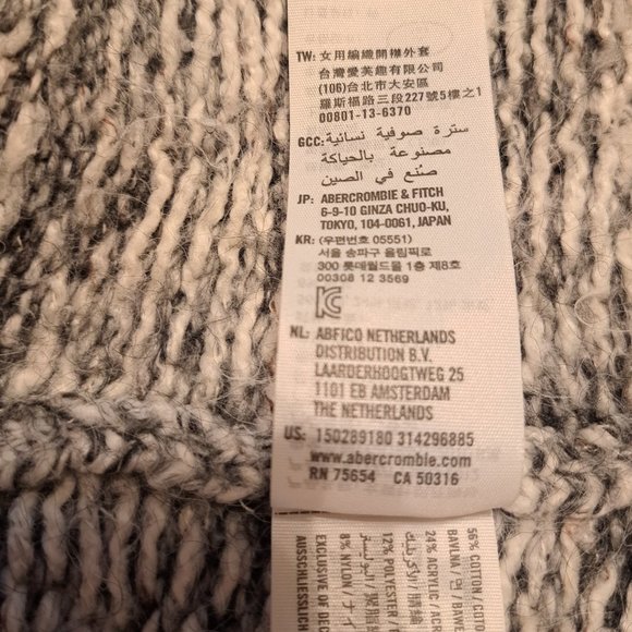 Abercrombie & Fitch Fair Isle cardigan sweater Size Sm - Picture 8 of 8